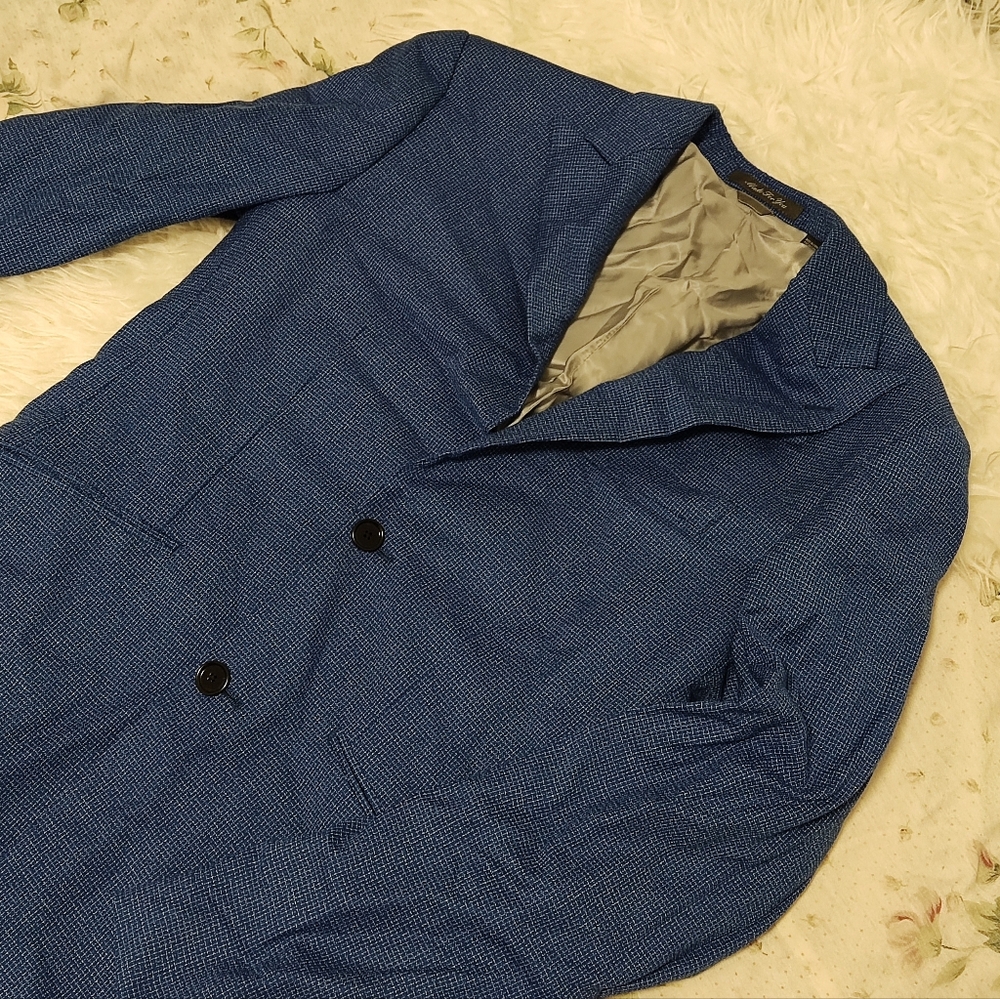 Indochino made for you blue blazer jacket